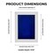 Classic White Wood Shadown Box Frame with Acrylic Front - Royal Blue Suede Backing, 30 Sizes
